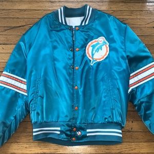 Vtg 90s Miami Dolphins Bomber Jacket